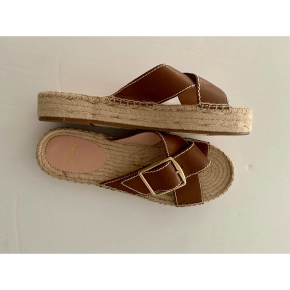 J. Crew Leather Cross-Strap Espadrilles 8.5 NWOT - Picture 6 of 6